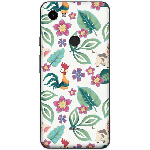 Disney Princess Moana Pua and Heihei Pattern Google Pixel 3a Skin